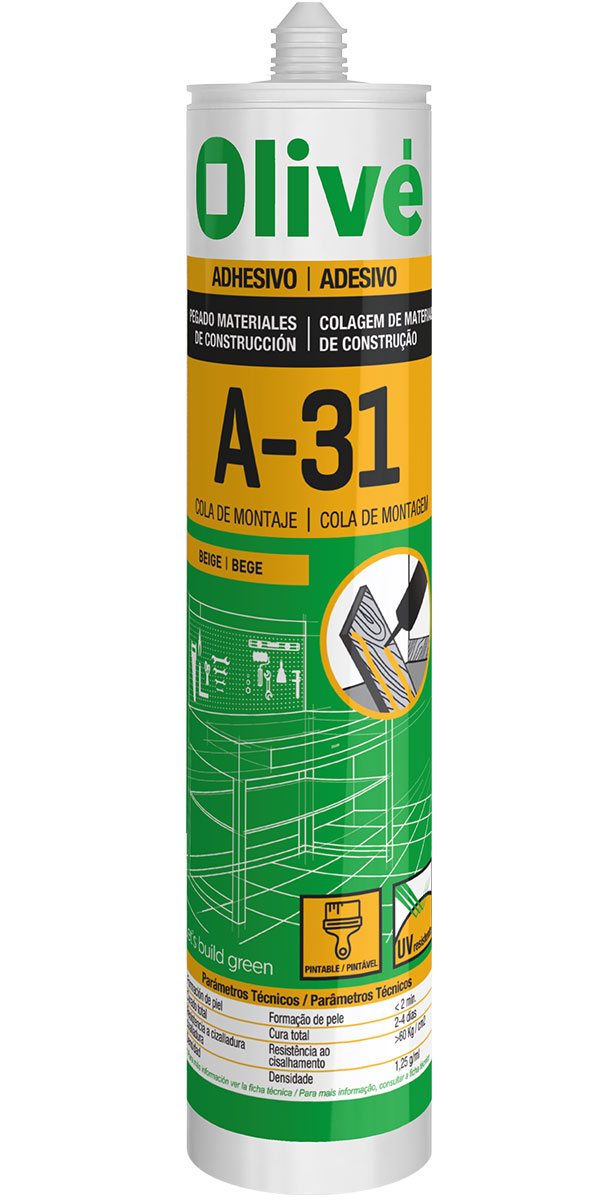 Mounting glue for construction materials