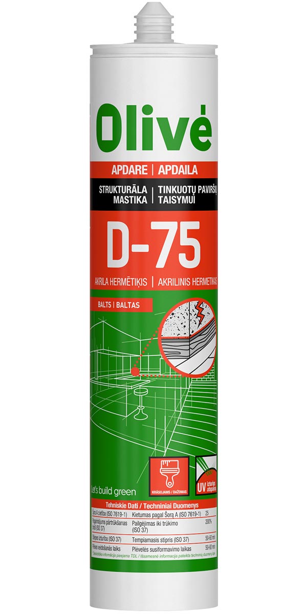 Olivé D-75 Akrilinis hermetikas